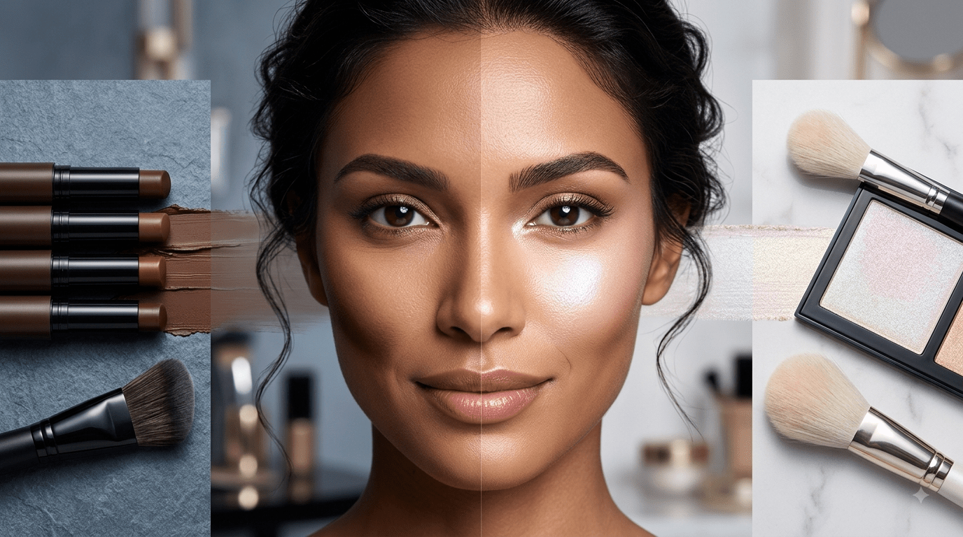 contour and highlighter