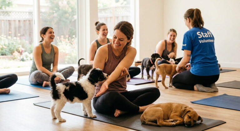 puppy yoga