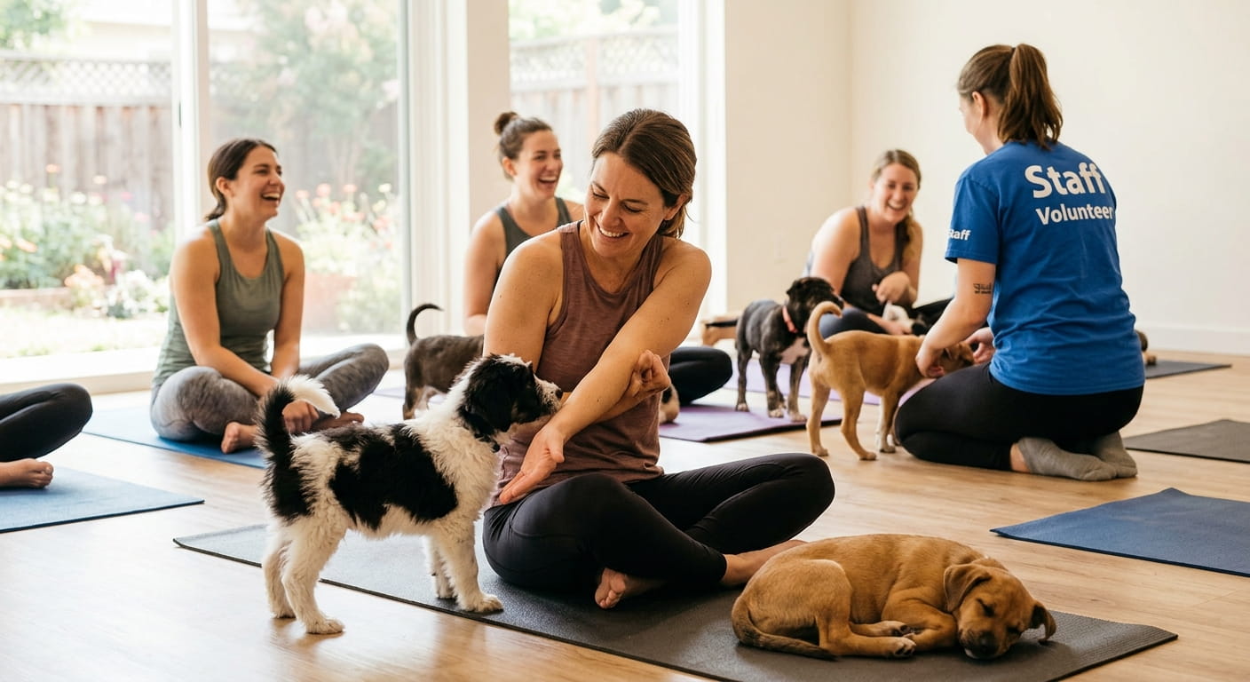 puppy yoga
